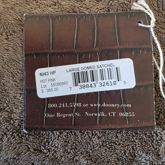 Dooney & Bourke Pink Croc Embossed Leather Satchel Nile Collection Vintage - Picture 16 of 16